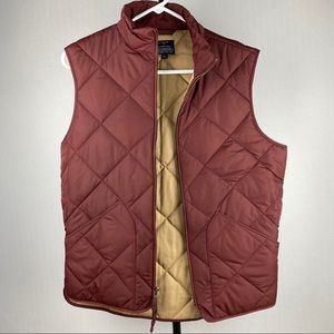 J. CREW FACTORY | QUILTED VEST | MAROON | SMALL